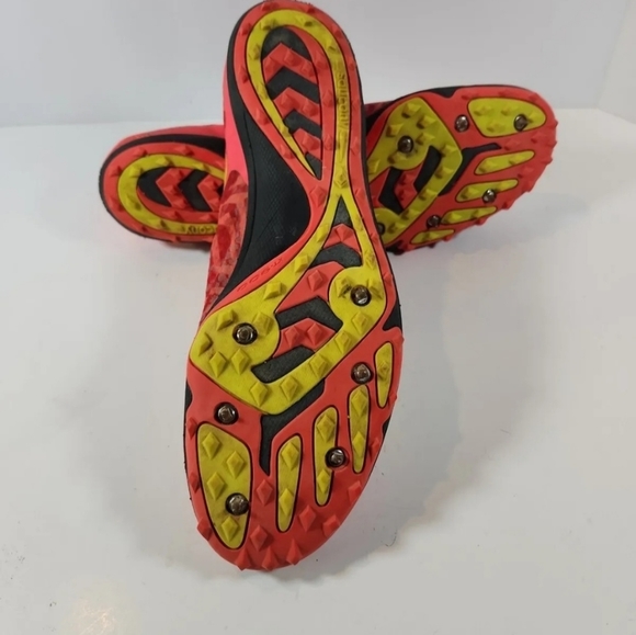 Saucony Men's Havok XC Running Shoes With Spikes 11.5 Vizi Red Citron S29029-3 - Picture 9 of 10